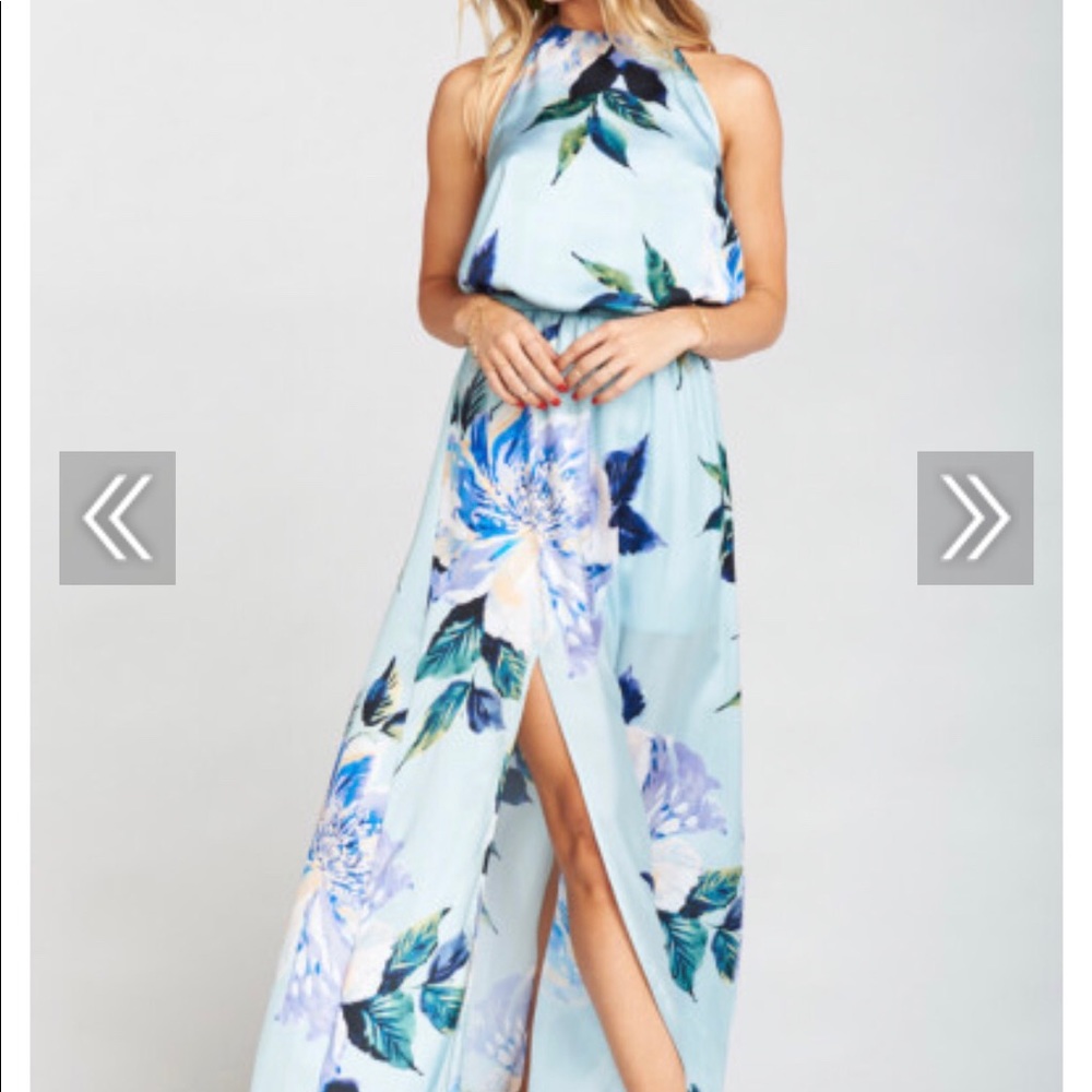 HEATHER HALTER DRESS ~ MINT TO BE FLORAL